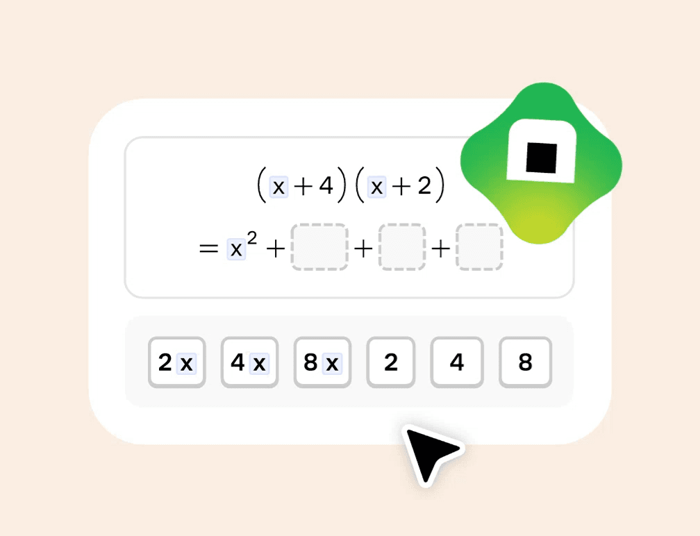 Interactive algebra exercise